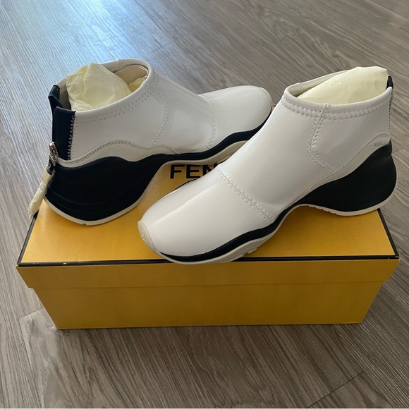 Fendi black and white sock sneakers